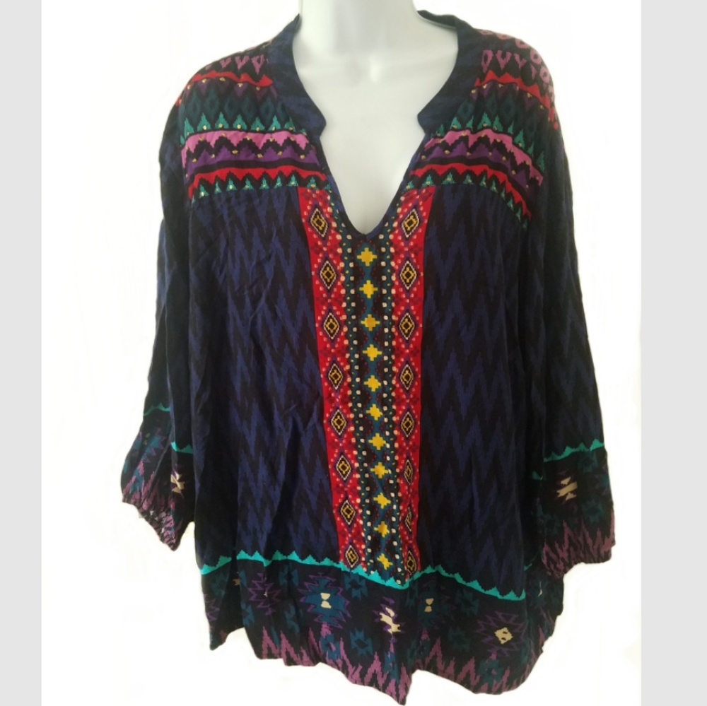 Cato atex print  tunic top